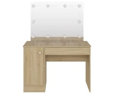 Kosmetinis staliukas su LED, ąžuolo, 110x55x145cm, MDF