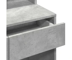 Kosmetinis staliukas su LED, betono pilkas, 80x41x144,5cm