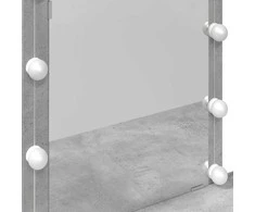 Kosmetinis staliukas su LED, betono pilkas, 100x40x130cm