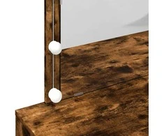 Kosmetinis staliukas su LED, dūminio ąžuolo, 100x40x120cm