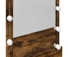 Kosmetinis staliukas su LED, dūminio ąžuolo, 100x40x130cm