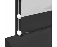 Kosmetinis staliukas su LED, juodos spalvos, 100x40x120cm