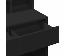 Kosmetinis staliukas su LED, juodos spalvos, 80x41x134,5cm