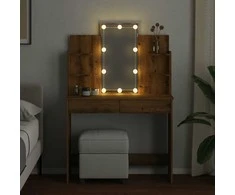 Kosmetinis staliukas su LED lemputėmis, artisano, 96x40x142cm