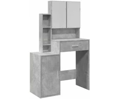 Kosmetinis staliukas su spintele, betono pilkas, 80x35x132cm