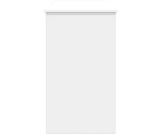 Kosmetinis staliukas su veidrodžiu, baltas, 100x45x76cm