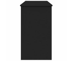 Kosmetinis staliukas su veidrodžiu, juodas, 100x45x76cm