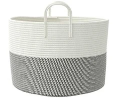 Krepšys daiktams, pilkos ir baltos spalvos, 51x33cm, medvilnė