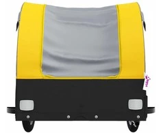 Dviračio priekaba, juodos ir geltonos spalvos, 45kg, geležis