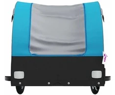 Dviračio priekaba, juodos ir mėlynos spalvos, 45kg, geležis