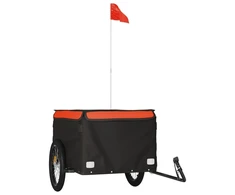 Dviračio priekaba, juodos ir oranžinės spalvos, 45kg, geležis