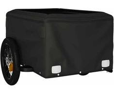 Dviračio priekaba, juodos ir pilkos spalvos, 30kg, geležis