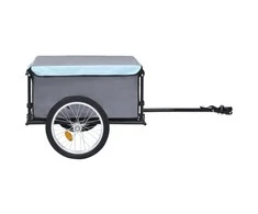 Dviračio priekaba, juodos ir mėlynos spalvos, 65kg