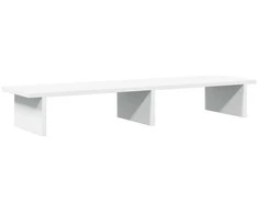 Laikiklis Monitoriaus stovas, baltas, 100x27x15cm, apdirbta mediena