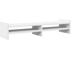 Laikiklis Monitoriaus stovas, baltas, 100x27x20cm, apdirbta mediena