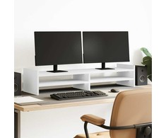 Laikiklis Monitoriaus stovas, baltas, 100x27x20cm, apdirbta mediena
