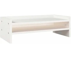 Laikiklis Monitoriaus stovas, baltas, 50x24x16cm, pušies medienos masyvas
