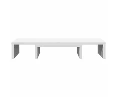 Laikiklis Monitoriaus stovas, baltas, 60x24x10,5cm, apdirbta mediena