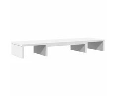 Laikiklis Monitoriaus stovas, baltas, 80x24x10,5cm, apdirbta mediena