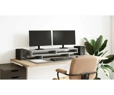 Laikiklis Monitoriaus stovas, betono, 100x27x15cm, apdirbta mediena