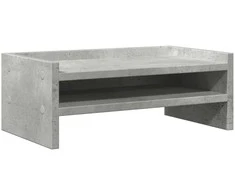 Laikiklis Monitoriaus stovas, betono pilkas, 42x24x16cm, apdirbta mediena