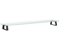 Laikiklis Monitoriaus stovas, juodas, 100x20x8cm, stiklas ir metalas