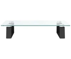 Laikiklis Monitoriaus stovas, juodas, 40x35x8cm, stiklas ir metalas