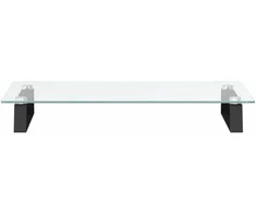 Laikiklis Monitoriaus stovas, juodas, 60x35x8cm, stiklas ir metalas