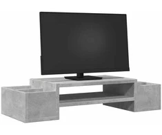 Laikiklis Monitoriaus stovas su lentyna, betono, 70x27x15cm, mediena