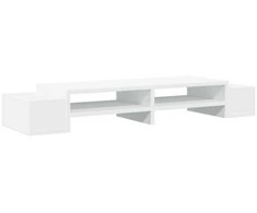 Laikiklis Monitoriaus stovas su vieta daiktams, baltas, 100x27x15cm