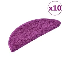 Laiptų kilimėliai, 10vnt., violetinės spalvos, 65x21x4cm