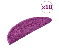 Laiptų kilimėliai, 10vnt., violetinės spalvos, 56x17x3cm