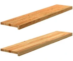 Laiptų pakopos, 2 vnt., šviesiai rudos, ąžuolo medienos masyvas