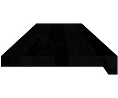 Laiptų pakopos, 8 vnt., tamsiai rudas, 100x25x2 cm, ąžuolo