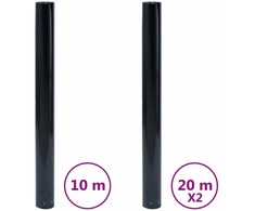 Langų plėvelės, 3vnt., juodos spalvos, PVC, statinės, matinės