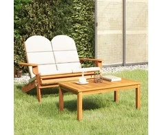 Lauko baldų komplektas Sodo adirondack komplektas, 2 dalių, akacijos medienos masyvas