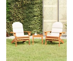 Lauko baldų komplektas Sodo adirondack komplektas, 3 dalių, akacijos medienos masyvas