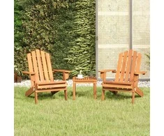 Lauko baldų komplektas Sodo adirondack komplektas, 3 dalių, akacijos medienos masyvas
