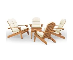 Lauko baldų komplektas Sodo adirondack komplektas, 5 dalių, akacijos medienos masyvas