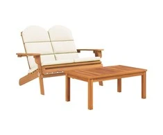 Lauko baldų komplektas Sodo adirondack komplektas, 5 dalių, akacijos medienos masyvas