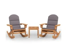 Lauko baldų komplektas Sodo adirondack komplektas, 3 dalių, akacijos medienos masyvas