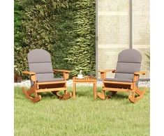 Lauko baldų komplektas Sodo adirondack komplektas, 3 dalių, akacijos medienos masyvas