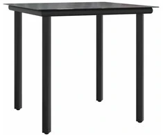 Lauko baldų komplektas Sodo komplektas su pagalvėlėmis, 3 dalių, rudas, poliratanas