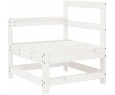 Lauko baldų komplektas Sodo poilsio baldų komplektas, 7 dalių, baltas, pušies masyvas