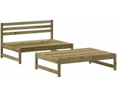 Lauko baldų komplektas Sodo poilsio baldų komplektas, 2 dalių, impregnuota pušis