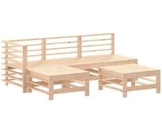 Lauko baldų komplektas Sodo poilsio baldų komplektas, 5 dalių, pušies masyvas