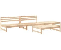 Lauko baldų komplektas Sodo poilsio baldų komplektas, 4 dalių, pušies medienos masyvas
