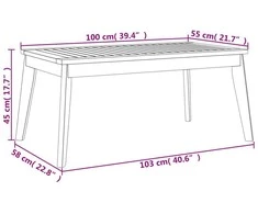 Lauko baldų komplektas Sodo poilsio baldų komplektas, 3 dalių, akacijos masyvas