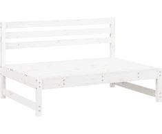 Lauko baldų komplektas Sodo poilsio baldų komplektas, 4 dalių, baltas, pušies masyvas