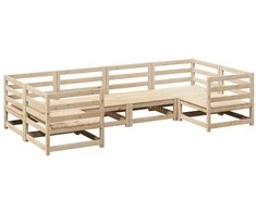 Lauko baldų komplektas Sodo sofos komplektas, 6 dalių, pušies medienos masyvas